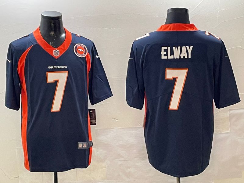 Men Denver Broncos #7 Elway Blue Second generation 2025 Nike Limited NFL Jersey style 2->denver broncos->NFL Jersey